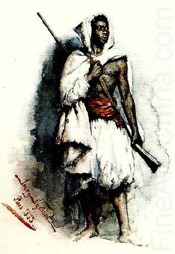 jenny nystrom afrikansk krigare china oil painting image
